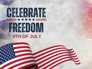 Celebrate Freedom On The 4th Of July: American Flag Overlaid On The Outline Of The United States...