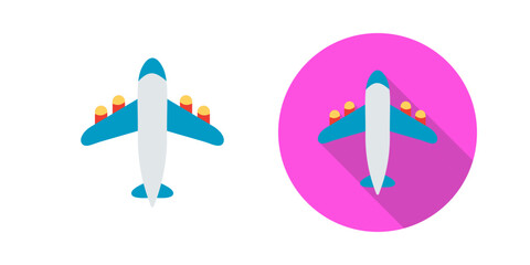 Flying Airplane Vector Icon