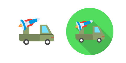 Missile Truck Vector Icon