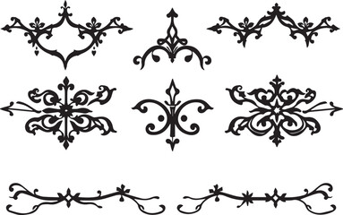 A set of elements, symbols, ornaments, mandalas. Hand drawn vector illustration