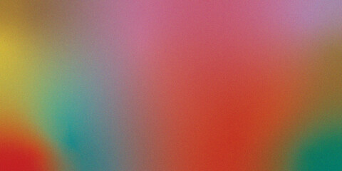 Rainbow colorful Gradient background. technology, digital background. Smooth Blend Rainbow Glow with noise effect grain wallpaper grainy noisy textured blurry texture. Abstract bright colorful swirl.