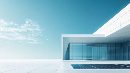 Obraz premium Modern Architectural Design with Solar Panel