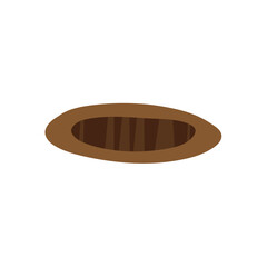 Ground hole vector illustration 
