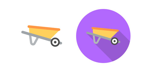 Wheelbarrow Vector Icon