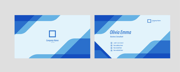 Modern business card template with abstract design