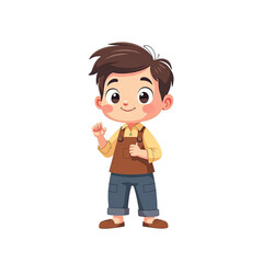 Cute Cartoon Boy Child Kid Illustration - Child illustrations: Ther.