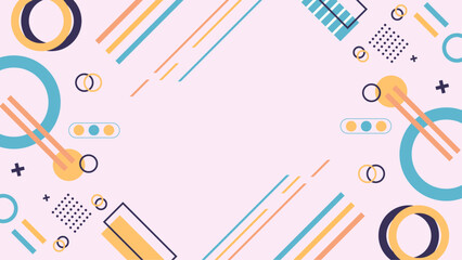 Modern colorful abstract memphis background