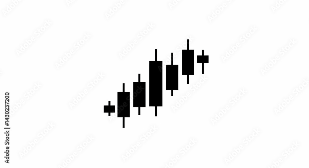 Poster analyzing stock chart pattern with candlestick chart