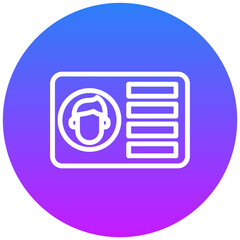 Fototapeta premium Identity Card Vector Icon