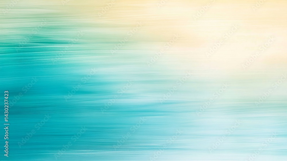 Aufkleber Gradient background transitions from soft green to teal with a pale yellow edge, offering a serene and harmonious setting ideal for various applications