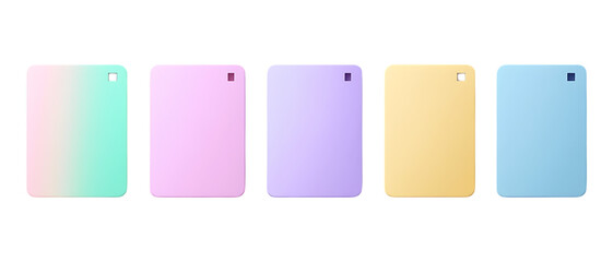 Colorful Credit Cards Against Transparent Background