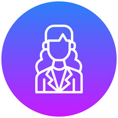 Obraz premium Female Professor Vector Icon