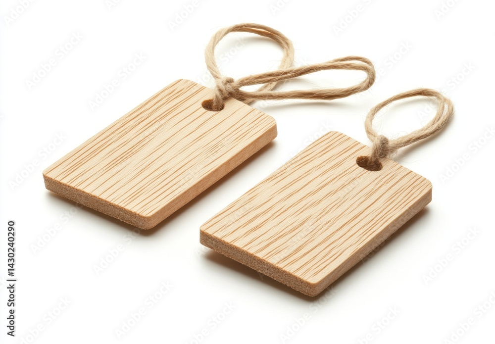 Aufkleber two blank tags featuring strings are available for personalization, boasting a simple yet elegant de