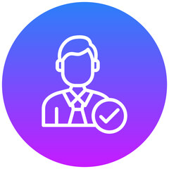 Valid User Profile Vector Icon