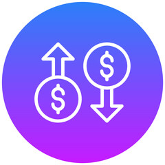 Obraz premium Profit Loss Vector Icon