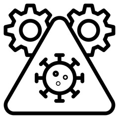 Infection control icon in vector illustration