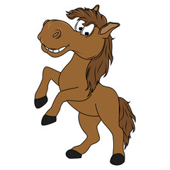 Cute Horse Animal Cartoon Illustration