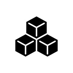 Simple  Cube icon vector
