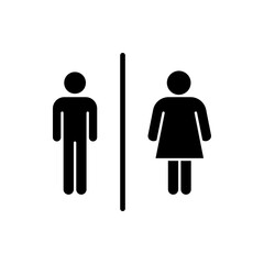 Toilet icon vector illustration. Girls and boys restrooms sign and symbol. bathroom sign. wc, lavatory