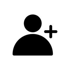 Follower icon vector. add user symbol