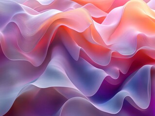 Obraz premium Abstract Flowing Waves of Color: A mesmerizing abstract art piece showcasing fluid, flowing waves of vibrant color and smooth shapes in a dynamic composition