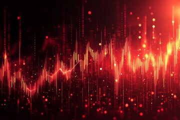 Downward-pointing Red Arrows symbolize a market downturn, representing financial losses and economic recession