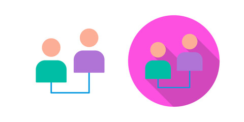 Connected Profiles Vector Icon