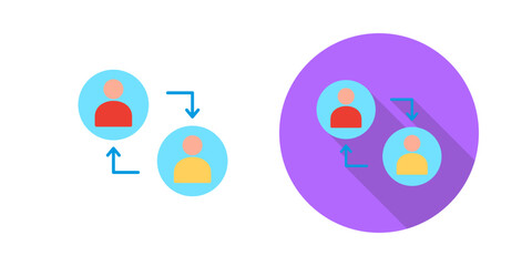 Connected Profiles Vector Icon