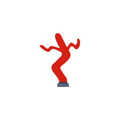 Inflatable tube men. Funny mascot with blowing wind for promotion and attraction