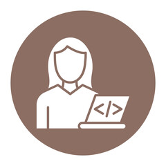 Coder Woman Icon