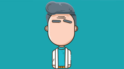 Cute cartoon style characters with expressive faces