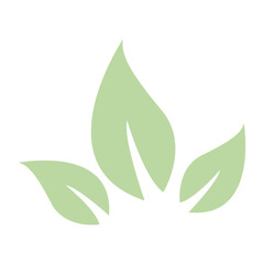 Leaves icon on isolated background. Collection green leaf. Elements design for natural, eco, vegan, bio labels. Vector illustration