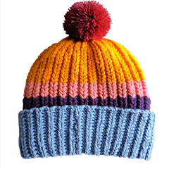 wool cap isolated on white background