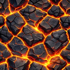 Close up of a rock with a red flame on it