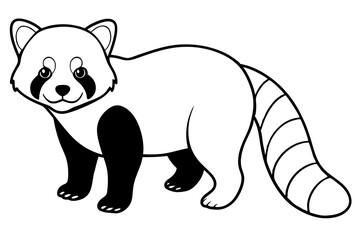 Red Panda Outline Illustration