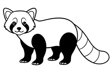 Red Panda Outline Illustration