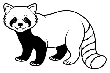 Red Panda Outline Illustration