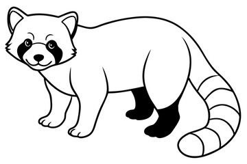 Red Panda Outline Illustration