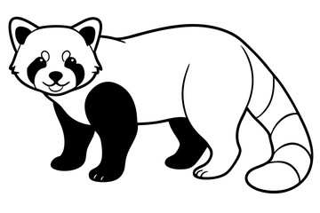 Red Panda Outline Illustration