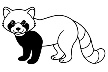 Red Panda Outline Illustration