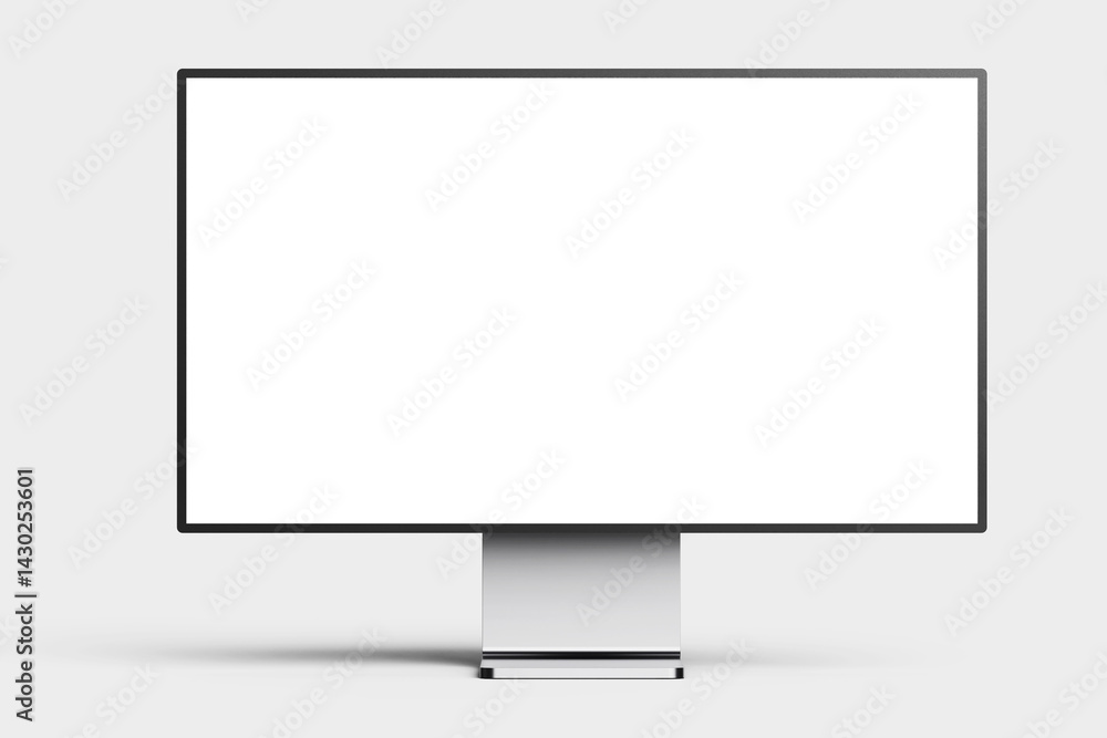 Poster blank modern device pro xdr monitor retina display wide screen realistic mockup template with isolat