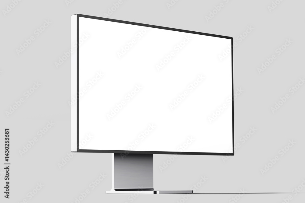 Poster blank modern device pro xdr monitor retina display wide screen realistic mockup template with isolat