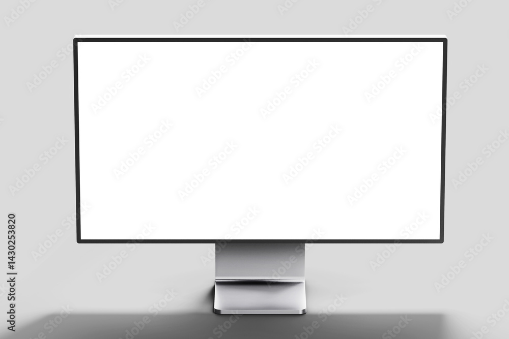 Poster blank modern device pro xdr monitor retina display wide screen realistic mockup template with isolat