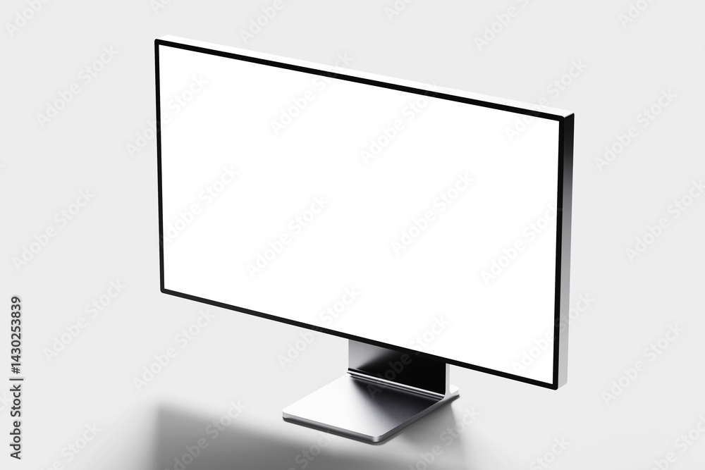 Poster blank modern device pro xdr monitor retina display wide screen realistic mockup template with isolat