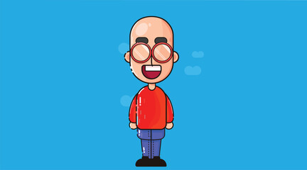 Cute cartoon style characters with expressive faces and colorful outfits, designed for stories, animations, or playful illustrations for children and creative media