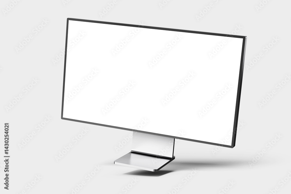 Aufkleber blank modern device pro xdr monitor retina display wide screen realistic mockup template with isolat