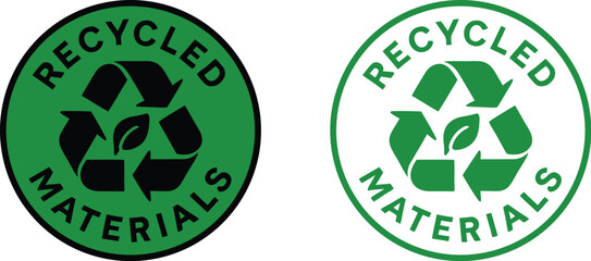 Fototapeta premium Recycled Materials Symbol or logo Variations