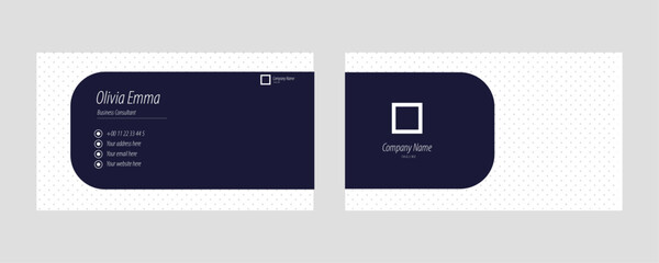 Modern White and Blue Business Card Design