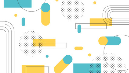 Abstract Colorful Memphis Style Background Concept