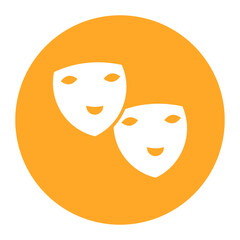 Italian Opera Mask Icon